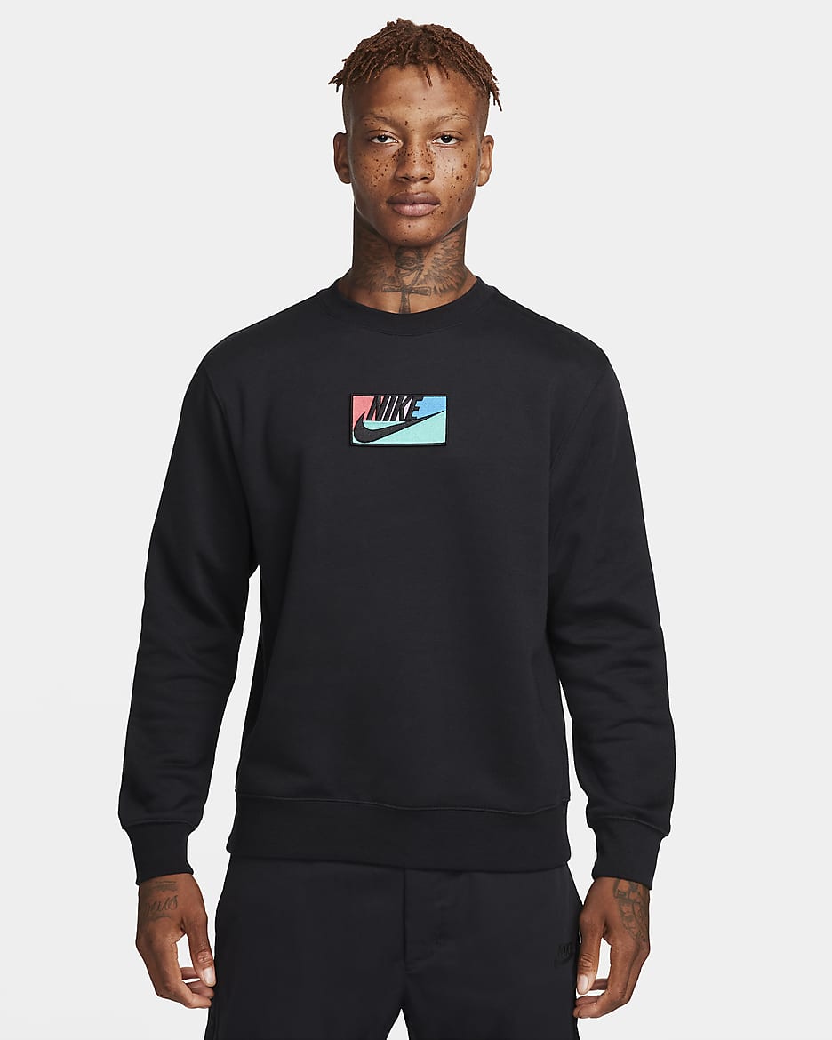 Nike men's fleece crew sweatshirt shop